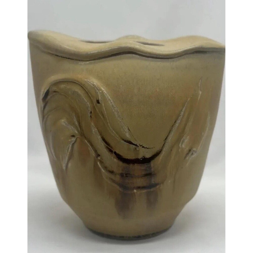 Art Pottery K Smith Vase Vessel Signed Abstract Primitive Unique